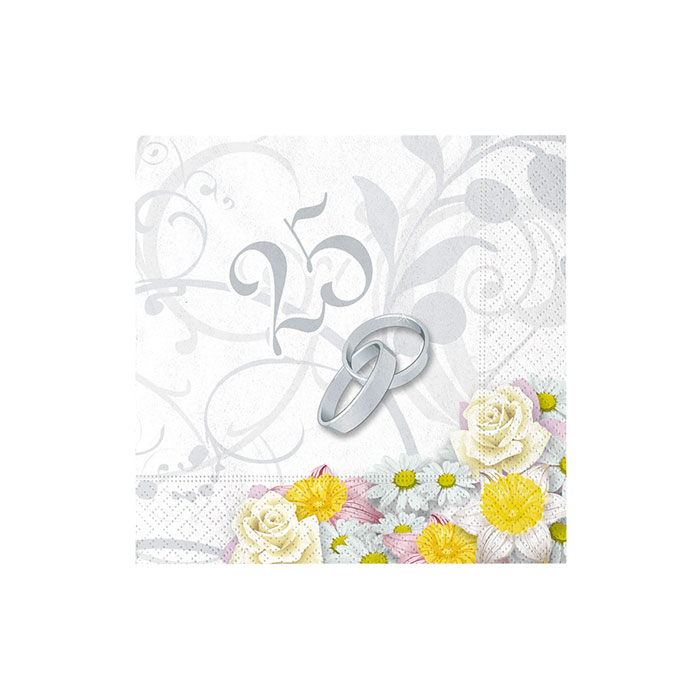 25° ANNIVERSARIO TOVAGLIOLI CM.25x25 CONF.20PZ. BIGPARTY