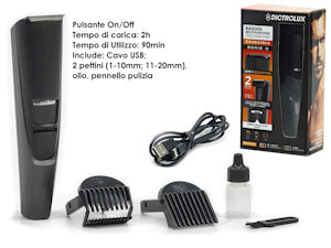 RASOIO ELETTRICO RICARICABILE MULTIFUNZIONE 619834 DICTROLUX