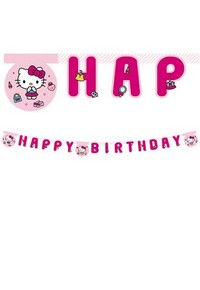 HELLO KITTY FESTONE IN CARTA SCRITTA HAAPY BIRTHDAY BIGIEMME