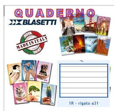 QUADERNO 80gr. ff. 20+1 A RIGHE RIGATURA 1 RIGO SENZA MARGINI PEZZI 10