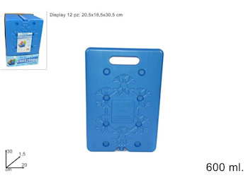 FRIGO PASSIVO SOLO PIASTRA GHIACCIO TAVOLETTA T.600 PER FRIGO PASSIVO BLU