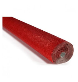 CARTA CRESPA IN ROTOLO METALLIZZATA DA 50G. CM.50x1.50MT. ROSSO