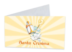 CRESIMA SIMBOLI BIGLIETTINI BOMBONIERA CM.9x2,5 CONF.25PZ. AVORIO CLASSIC BIGPAY