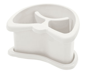 SCOLAPOSATE IN PLASTICA SEMIOVALE BRIO CON VASSOIO TONTARELLI BIANCO