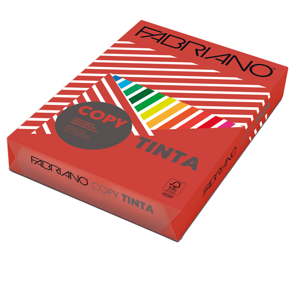 RISMA CARTA A3 160GR. ROSSO 100FF. FABRIANO