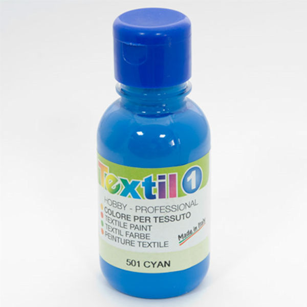 COLORE PER TESSUTO IN FLACONE 125 ML. CYAN PRIMO