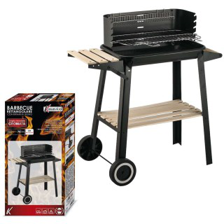 BARBECUE A CARBONE RETTANGOLARE CM.83x46xH.87 CON RUOTE KASAVIVA