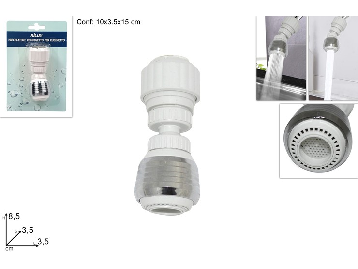 ROMPIGETTO ACQUA PER RUBINETTO CON MISCELATORE CORTO DUESSE