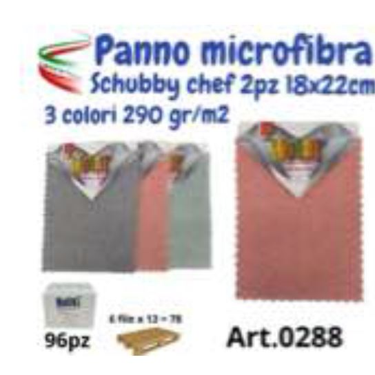 PANNO MICROFIBRA MULTIUSO CM.18x22 GR.290 HOLA! ABRASIVO SCRUBBY CONF.2PZ. IPM
