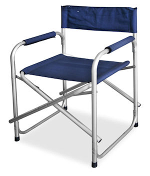 SEDIA ALLUMINIO REGISTA LARGE BLU POLIESTERE TUBO 24 CM.50x58x47x80 21102