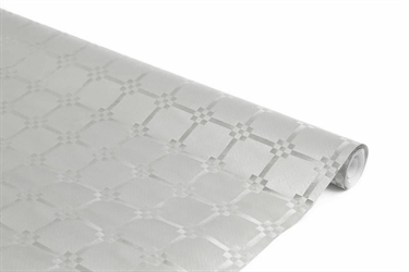 TOVAGLIA A ROTOLO DAMASCATA IMPERMEABILE METAL CM.118x5mt. ARGENTO IDEAL