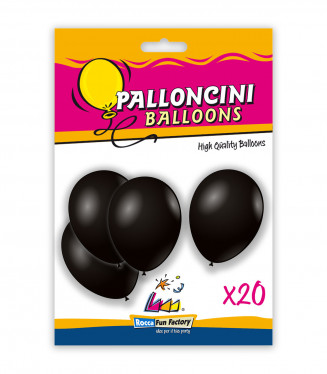 PALLONCINI 10 POLLICI CM.26 CONF. 20PZ. NERI