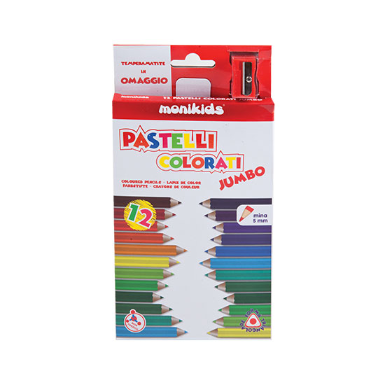 PASTELLI IN LEGNO MEGA DA 12 MONIKIDS NIKOFFICE