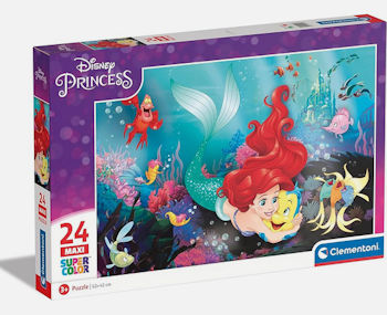 PUZZLE 24 MAXI PRINCIPESSA SIRENA MERMAID 24243 CLEMENTONI