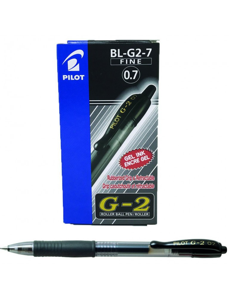 PENNA PILOT GEL G2 A SCATTO NERA pezzi 12