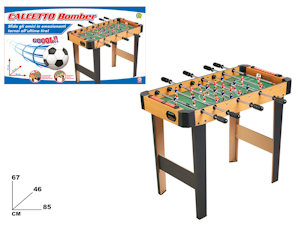 CALCIO BALILLA IN LEGNO CM.85x46xH.87 BOMBER MAZ.
