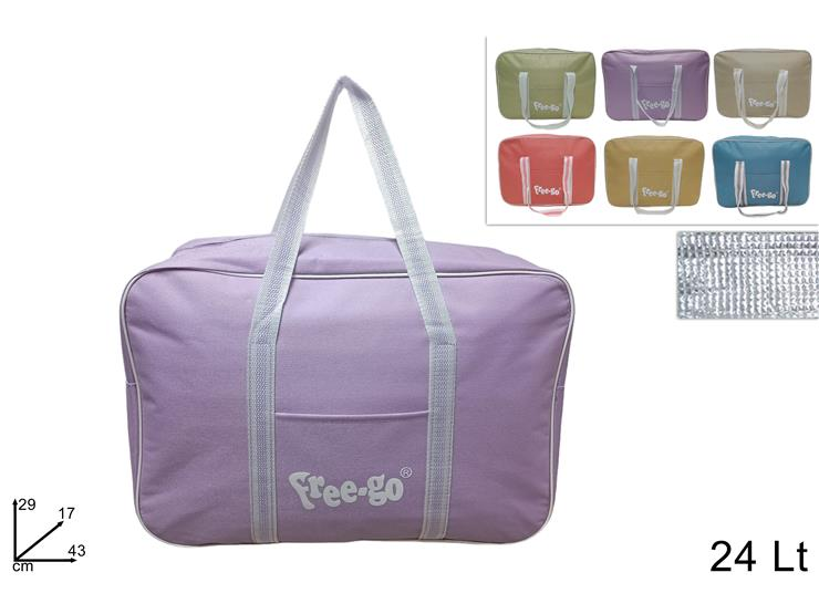BORSA TERMICA 24 LITRI ORIZONTALE MONOCOLORE CM.29x17x43 DUESSE