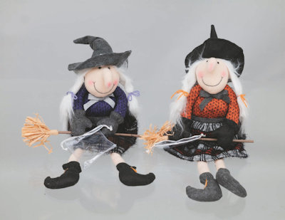 BEFANA CM.65 CON GAMBE MORBIDE E SCOPA AC-12663 EURONATALE