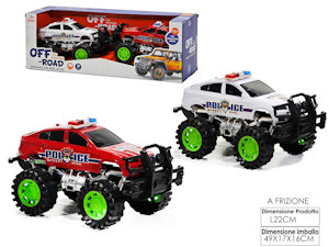 AUTO MODELLO OFF ROAD A FRIZIONE CONF.2 JEEP POLICE 102997 GENERAL
