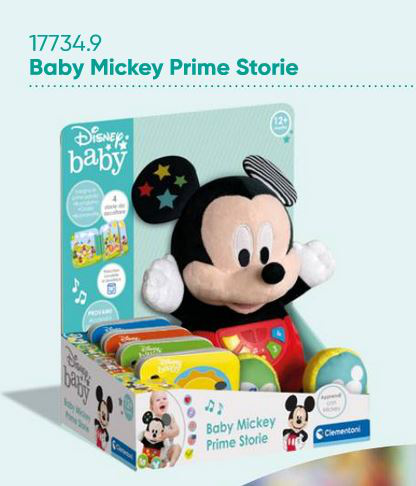 BABY PELUCHE MICKEY RACCONTA STORIE CON 5 LIBRICINI 17734 CLEMENTONI
