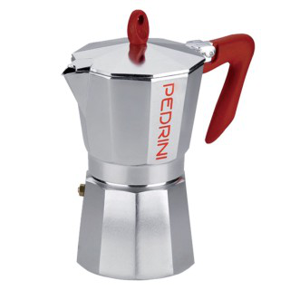 CAFFETTIERA 6 TAZZE MANICO ROSSO 9084-0 PEDRINI