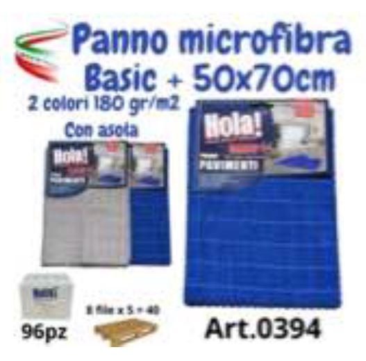 PANNO MICROFIBRA MULTIUSO CM.50x70 GR.180 HOLA! CON ASOLA COLOR IPM