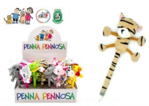 PENNA CON CAPPUCCIO FORMA ANIMALI PELUCHE EOLD. PEZZI 48