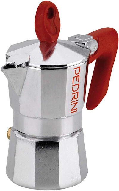 CAFFETTIERA 1/2 TAZZA MANICO ROSSO 9080-0 PEDRINI