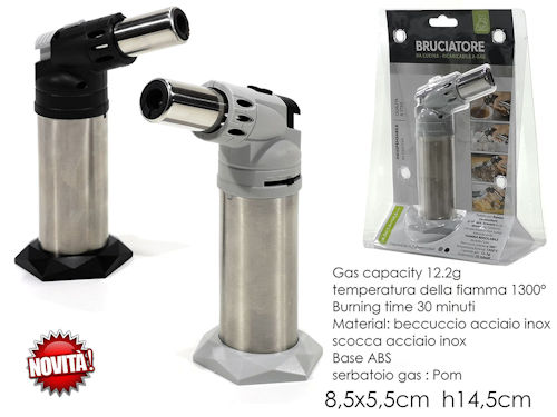 BRUCIATORE CARAMELLIZZATORE CM.4,5x H.12.5 RICARICABILE A GAS 513211 GENERAL