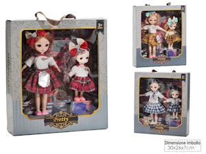 BAMBOLA PRETTY LUSSO CM.30 CON BAMBOLINA ED ACCESSORI 100738 GENERAL