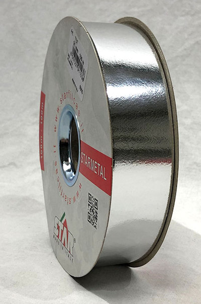 ROTOLO NASTRINO MM.30x100MT METALLIZZATO ARGENTO