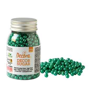 PERLE DI ZUCCHERO VERDE CONF.100gr. DIMENSIONE 5MM DECORA