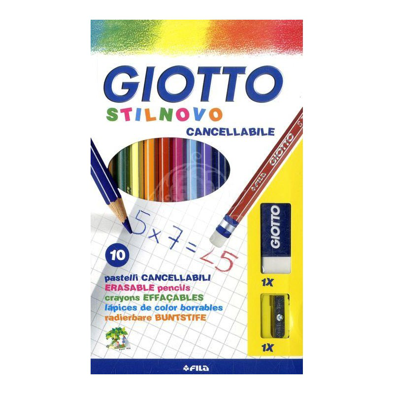 PASTELLI IN LEGNO STILNOVO CANCELLABILI DA 12 GIOTTO