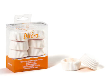 PIROTTINI TARTELLETTE BIANCO 40x20MM CONF. 120PZ. DECORA