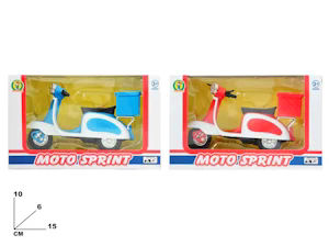 AUTO MODELLINO MOTO SCOOTER VESPINO IN PLASTICA MAZ