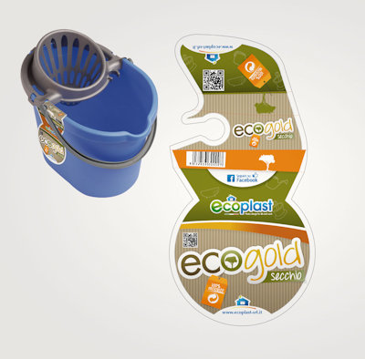 PAVIMENTO SECCHIO CON STRIZZATORE 11LT. ECOCLEAN ECOPLAST COLOR