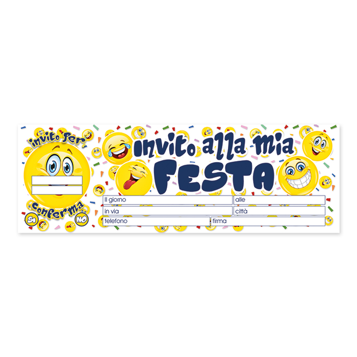INVITO EMOTICONS INVITO ASSEGNO DA 20 FOGLI