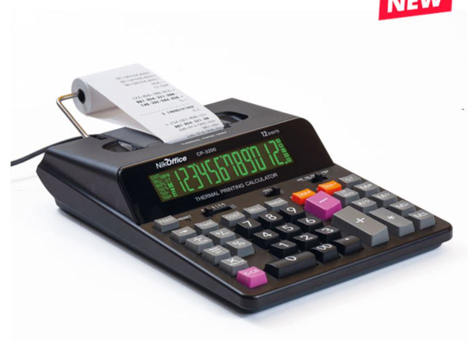 CALCOLATRICE SCRIVENETE CP-3200 NIKOFFICE 12 CIFRE NERA