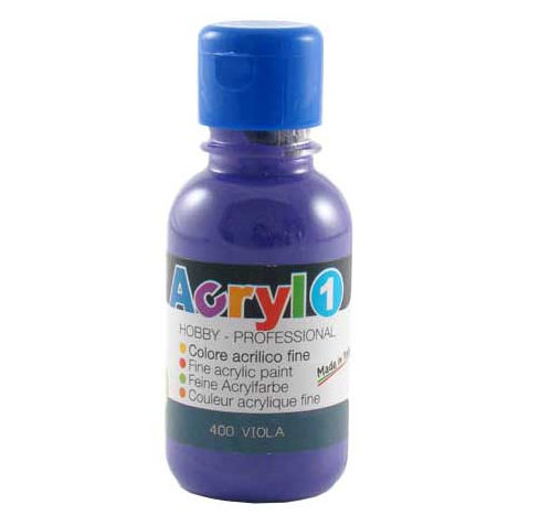 TEMPERA ACRILICA IN FLACONE DA 125ML. VIOLA PRIMO