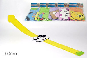 METRO COLORATO IN GOMMA CON ANIMALE FERMA MISURA x BAMBINI 752504 GENERAL
