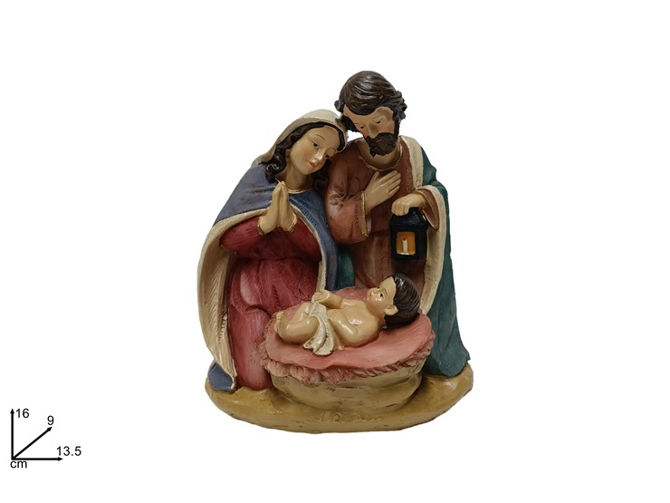 PERS. NATIVITA' IN CERAMICA UNICA 3 PERSONAGGI CM.H.16 DUESSE