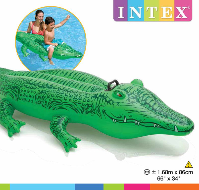 CAVALCABILE GONFIABILE COCCODRILLO GRANDE CM.168x86 INTEX 58546