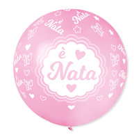 BENVENUTA PALLONCINI ALL AROUND D.31 CM.80 SCRITTA è NATA DIMAV