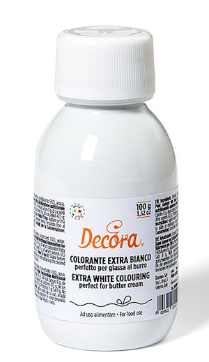COLORANTE GEL EXTRA BIANCO 100G. NO E171 DECORA