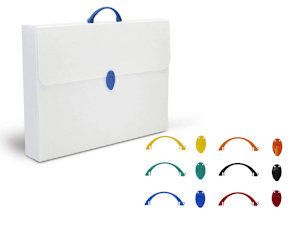 CARTELLA POLIONDA DORSO 5 CM.27x37 BIANCA EVERY LINE 1 CLIP FAVORIT