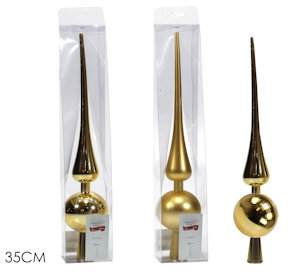 PUNTALE ALBERO CM.H.35 IN PLASTICA ORO 497210 GENERAL