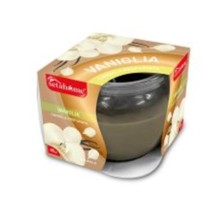 CANDELA PROFUMATA IN VASETTO DI VETRO 70GR. VANIGLIA SETABLU