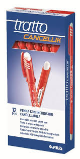 PENNA CANCELLABILE TRATTO CANCELLIK ROSSA pezzi 12