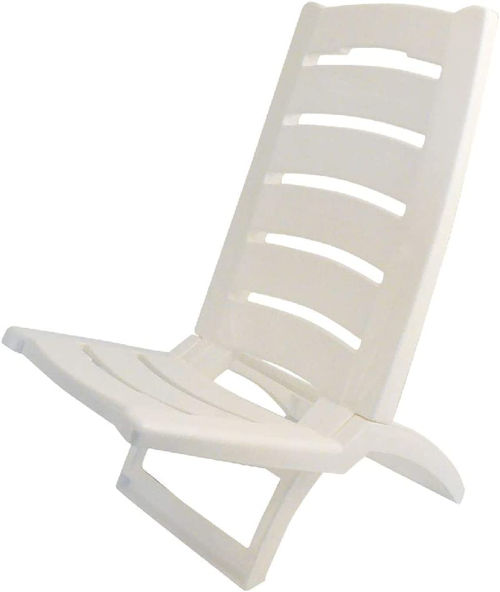 SPIAGGINA IN PLASTICA ADRIATIC CM.37,5 x H.65 BIANCA