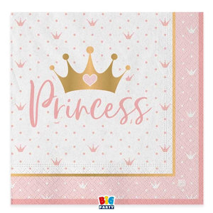 GENERICO PRINCESS CROWN TOVAGLIOLI CM.33x33 CONF.20PZ. BIGPARTY